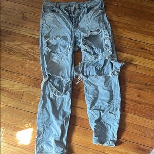 Distressed Light Blue Jeans
